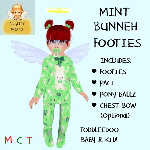 AB Green Bunneh Footies