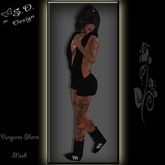 Dungaree Shorts Black