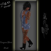 Dungaree Shorts Blue