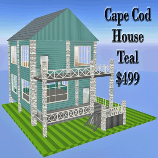 Boxed Cape Codder House Teal