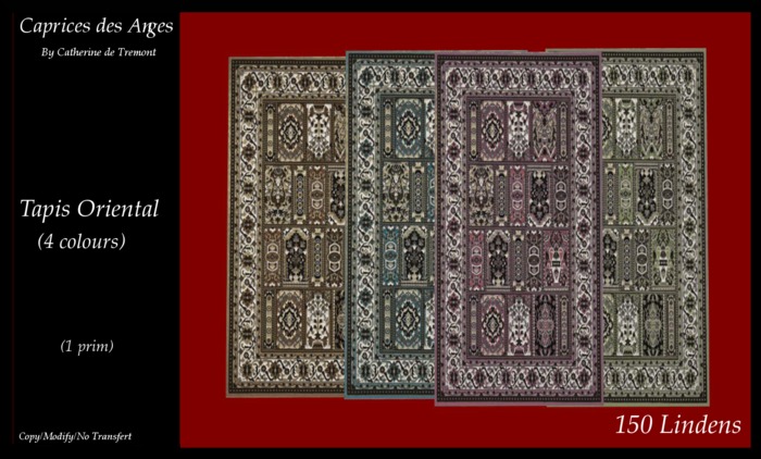 Boite tapis oriental