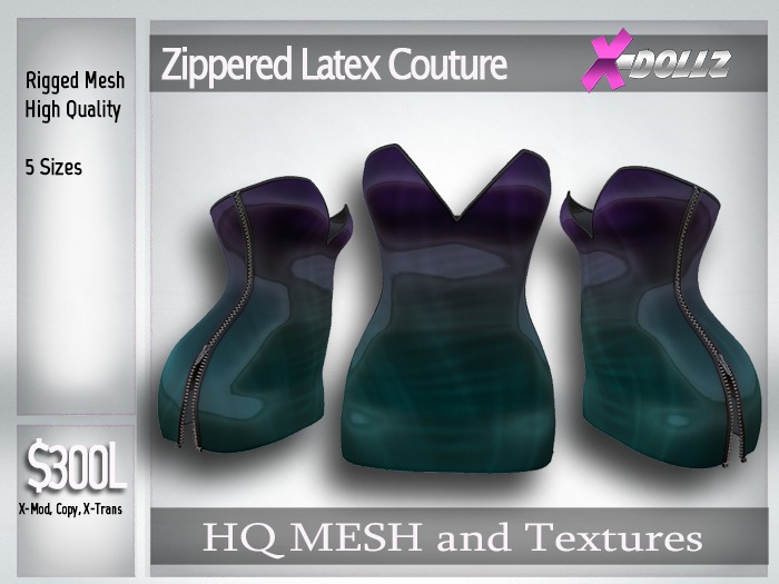 X-DollZ Zippered Latex Couture Boxed