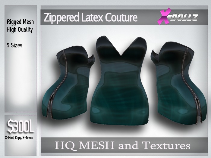 X-DollZ Zippered Latex Couture Boxed