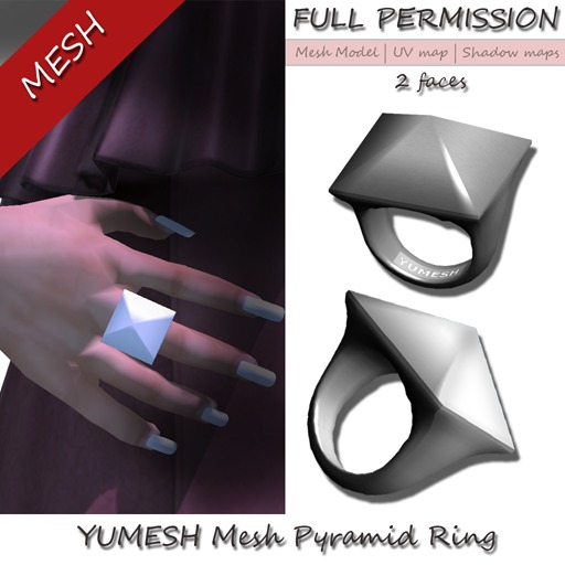 YUMESH mesh Pyramid Ring Full Perm