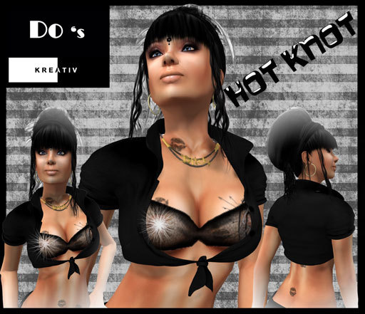 Knotted Hot Top  BLACK