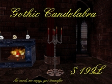 Gothic Candelabra w/candles