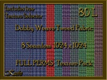 *Kushi* Dobby Weave Fabric Seamless Texture Pack, Full Perms, High Res 1024 x 1024, Tileable, Repeating