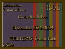 *Kushi* Garbadine Fabric Seamless Texture Pack, Full Perms, High Res 1024 x 1024, Tileable, Repeating