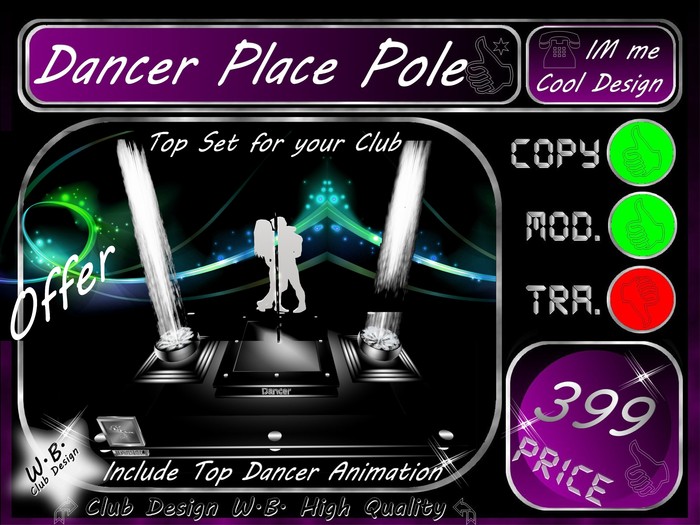 Dancer / Host Place 1 Dancer Pole Include top 6 dances