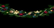Christmas garland full perms texture