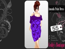 Amanda Print Dress Purple