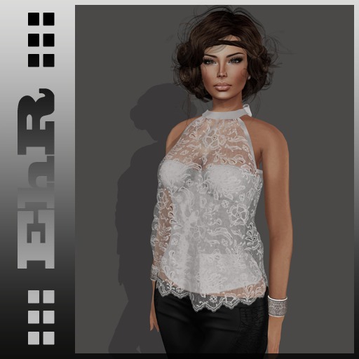 ::: EhR ::: _ lace blouse (White)