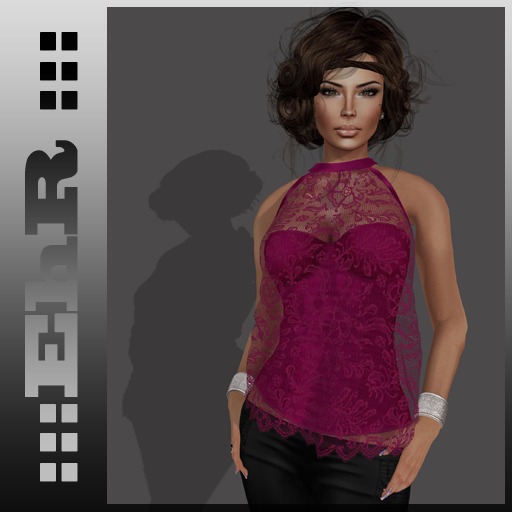 ::: EhR ::: _ lace blouse (red)