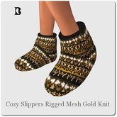 Blackburns Cozy Slippers R-Mesh Gold Knit