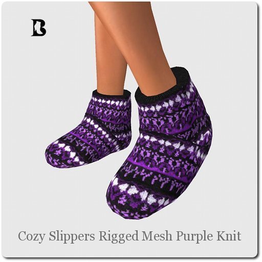 Blackburns Cozy Slippers R-Mesh Purple Knit