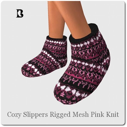 Blackburns Cozy Slippers R-Mesh Pink Knit