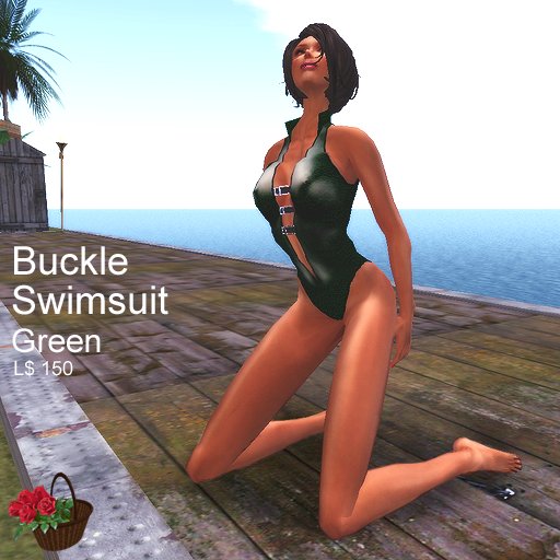 Buckle Swimsuit (Green)
