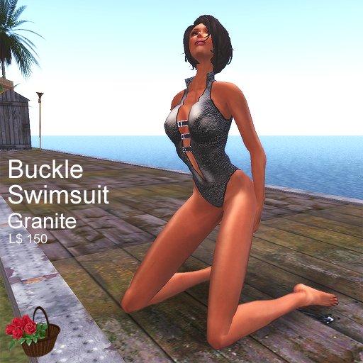 Buckle Swimsuit (Granite)