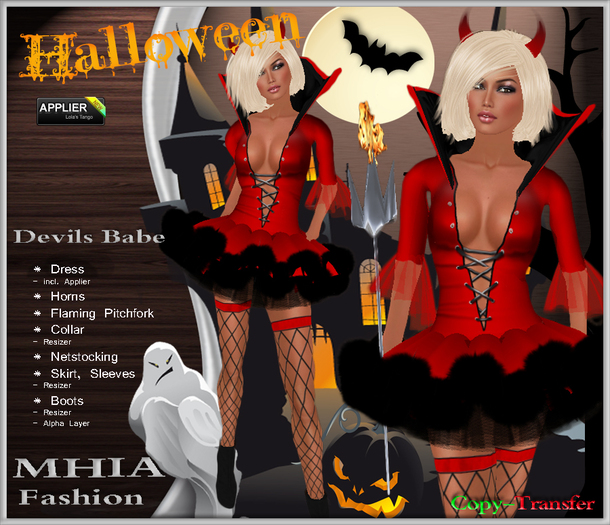 [MHIA] Devils Babe Outfit Red/Black