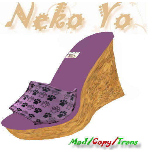 Sandals Purple paw print