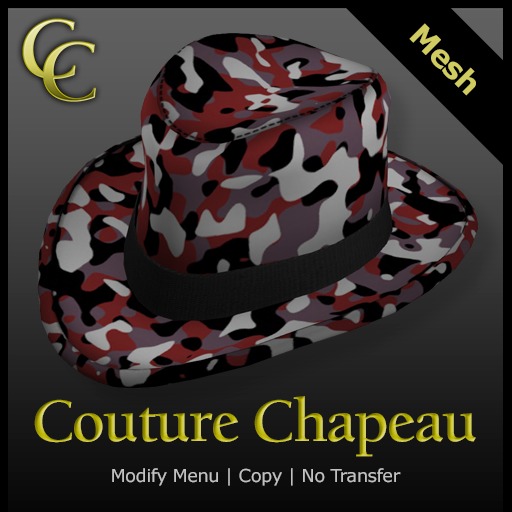 CC Baron Fedora Hat - Camo Rage {Mesh