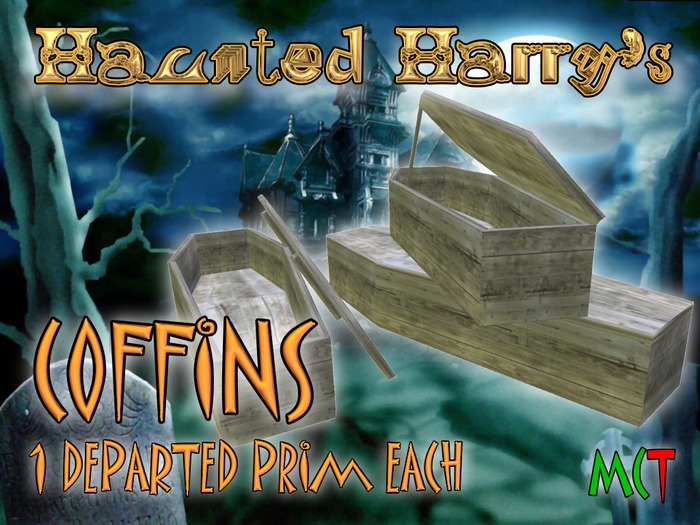 Haunted Harry's Coffin Pack - 1 Departed Prim Each