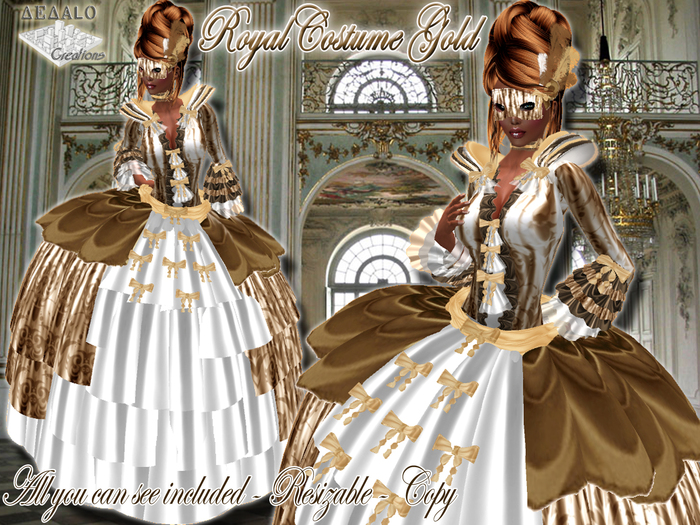 Royal Dress Gold - Rococo Style * SPECIAL PRICE Halloween Promo *