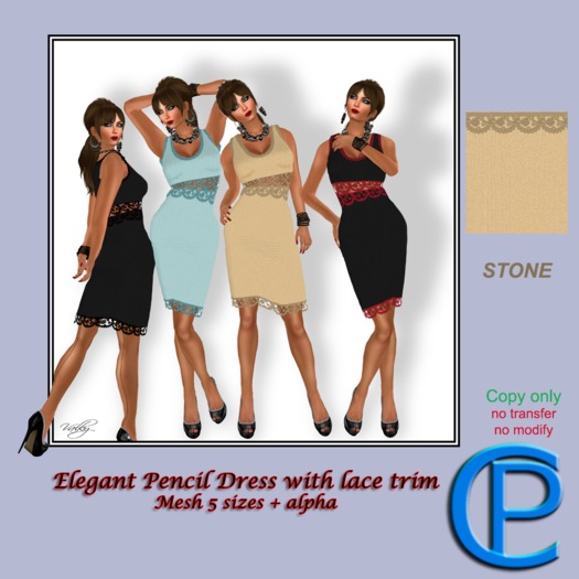 C&P Pencil Dress - Stone