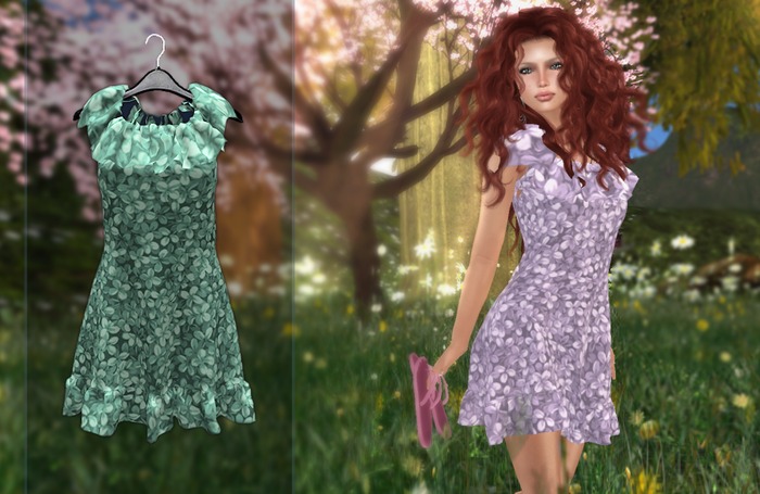 ::Page 3:: Spring Fling Ruffle Dress - Seafoam