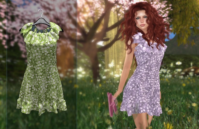 ::Page 3:: Spring Fling Ruffle Dress - Green