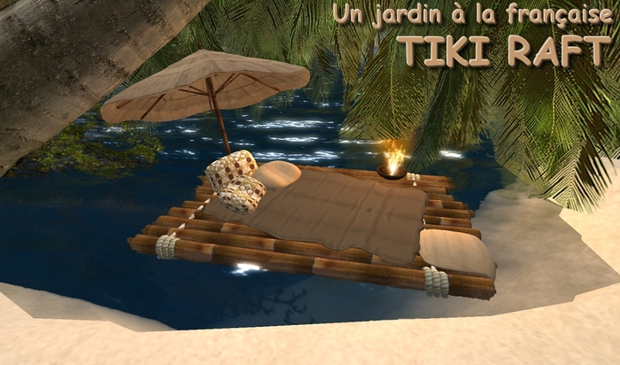Second Life Marketplace - TIKI RAFT BROWN SCULPTED - beach raft ...