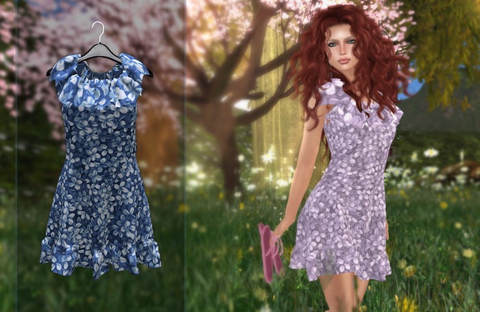 ::Page 3:: Spring Fling Ruffle Dress - Blue 02