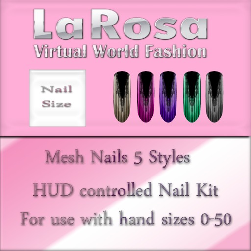 LaRosa Mesh Nails Goth Style