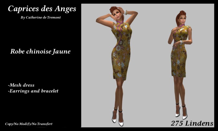 *CdT*Robe  chinoise Jaune