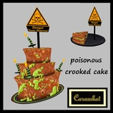 Halloween poisonous crooked cake