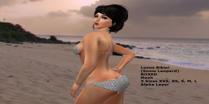 Loons Here Kitty Bikini(Snow Leopard)