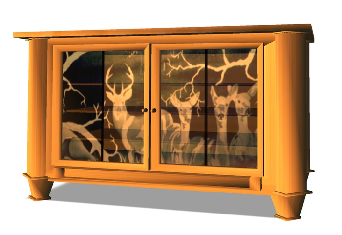 wardrobe "hunting" dark wood