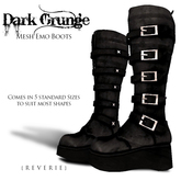 {REVERIE} Mesh Emo Boots - Dark Grunge