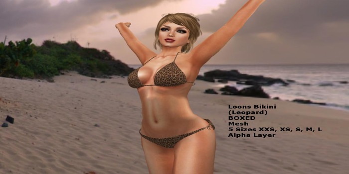 Loons Here Kitty Bikini(Snow Leopard)