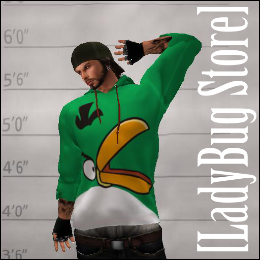 [LadyBug Store] Angry Green Hooded Male