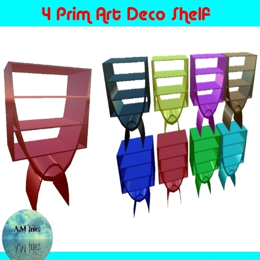 4 Prim Modern Book Shelf blue