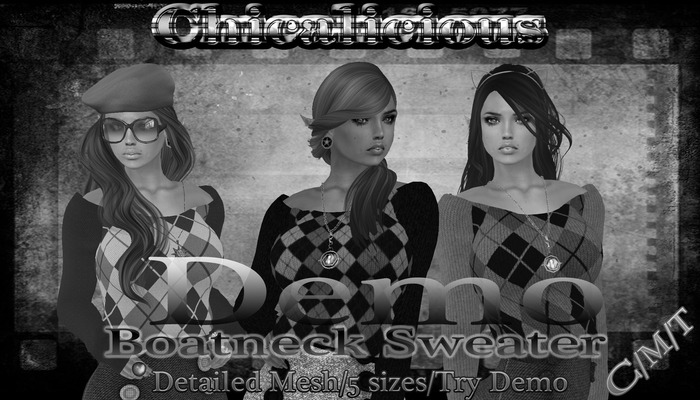 Chicalicious Boatneck Sweater  - Demo 