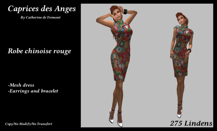 *CdT*Robe  chinoise Rouge