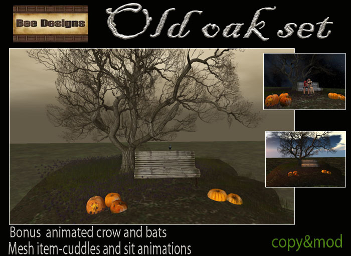 Old oak garden set