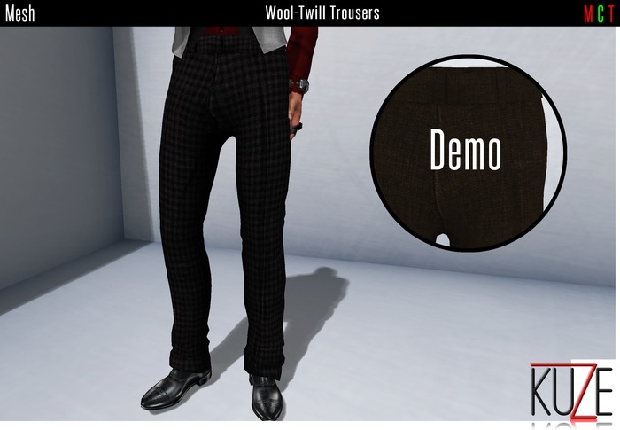 .kuZe. Wool-Twill Trousers [DEMO]