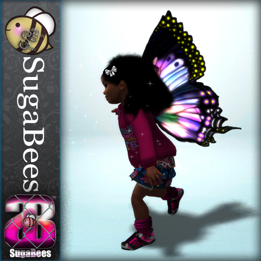 [~SugaBees~] Flutter Wings Brilliant Malibu Rose