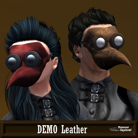 DEMOS Steampunk Plague Masks - Leather Version  - By Material Squirrel