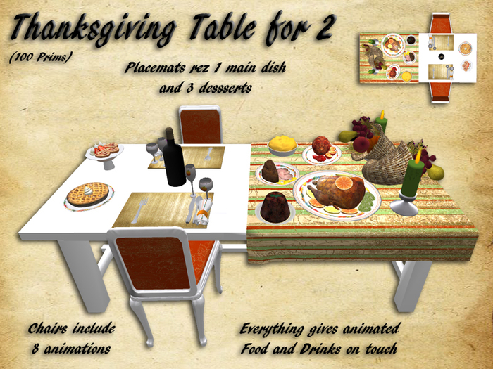 Thanksgiving Table for two