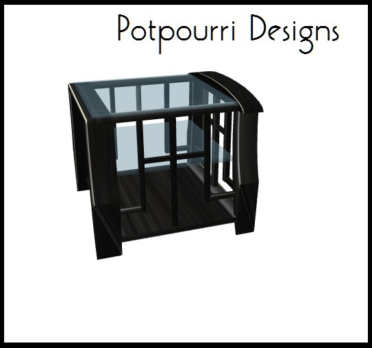 Black Glass Topped Nightstand