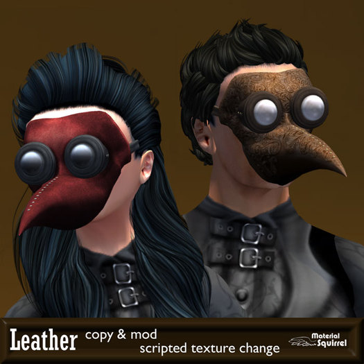 DEMOS Steampunk Plague Masks - Leather  - By Material Squirrel